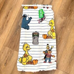 Sesame Street Themed Decorative Throw 50”x60” Big Bird Burt Ernie NEW